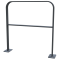 Lean-on hoop made of flat steel | 50 x 12 mm | in bent design | with cross bar | total width: 750 mm | hot-dip galvanized and coated DB 703